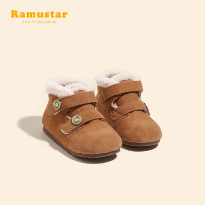 宝宝雪地靴冬季新款加绒保暖