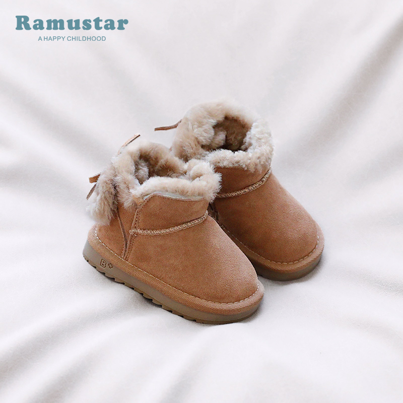 加绒加厚3一5岁女宝宝雪地靴