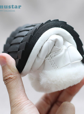 宝宝雪地靴0一2-3岁小童冬季鞋子保暖婴儿棉鞋大棉W幼儿雪地棉男