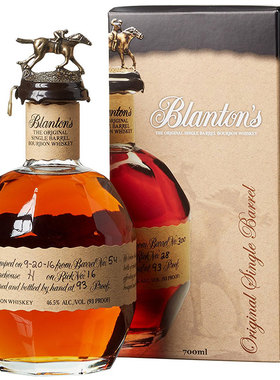 礼品包邮 Blanton's Bourbon Whiskey 波兰顿波本威士忌 单桶黄标