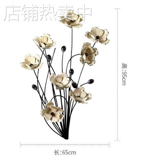 装饰花干花铁艺仿真花艺摆件假花客厅餐桌摆设大气轻奢复古壁挂