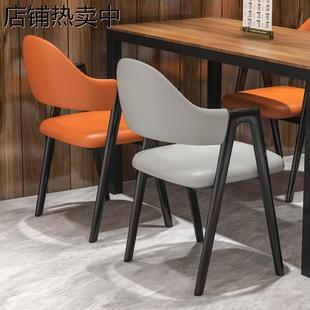 北欧铁艺餐椅家用休闲接待洽谈靠背A字椅子甜品奶茶餐饮店餐桌椅
