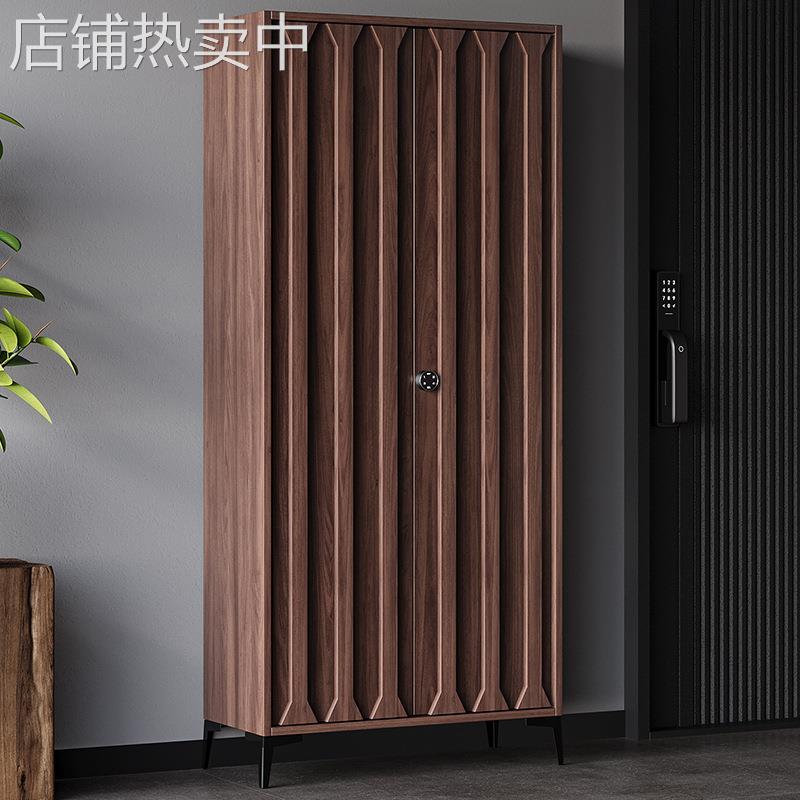 实木鞋柜门外楼道入户玄关一体带锁靠墙大容量收纳柜走廊省空间