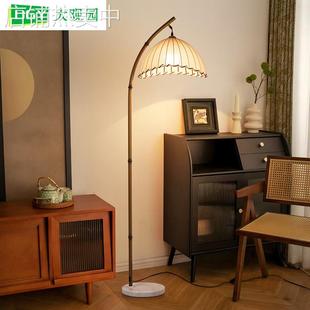 大观园复古落地灯民宿客厅书房立式阅读灯具床头灯中古风灯具167L