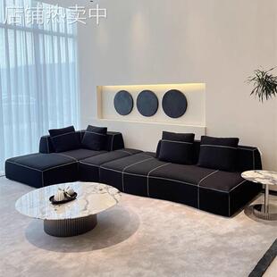 意式布艺沙发设计师现代简约模块转角自由组合bend曲线沙发文艺