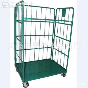 苏州昊特尔物流仓库设备带轮子仓储镀铬金属折叠式仓储笼