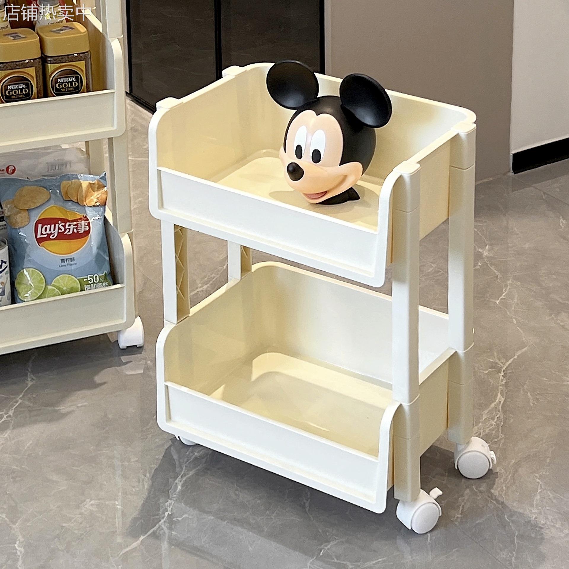 零食小推车落地置物架可移动卫生间厨房收纳盒多层柜子客厅储
