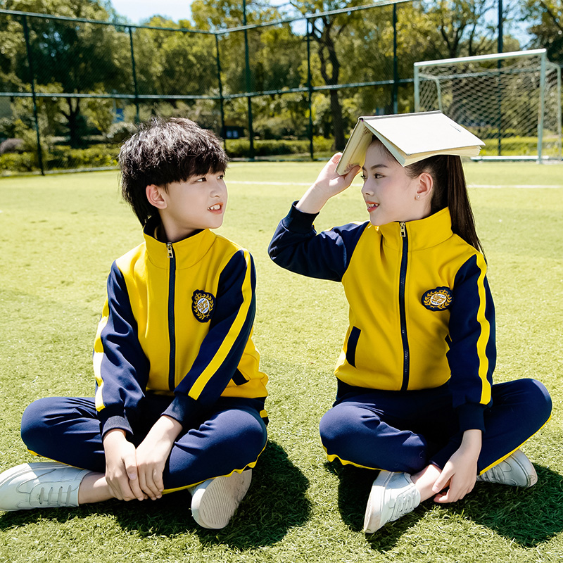 黄色夏季运动会班服小学生校服