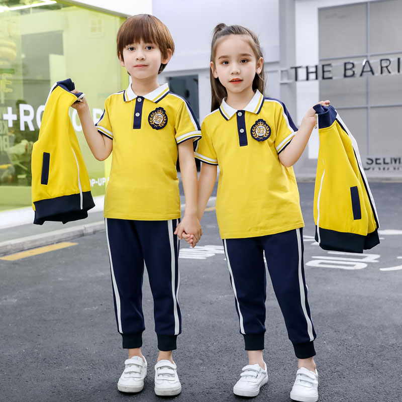 幼儿园园服春秋装运动会儿童男女班服小学生校服夏季纯棉三件套装