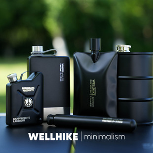 WELLHIKE户外露营多款304不锈钢酒壶酒桶异性方形煤油燃料酒壶