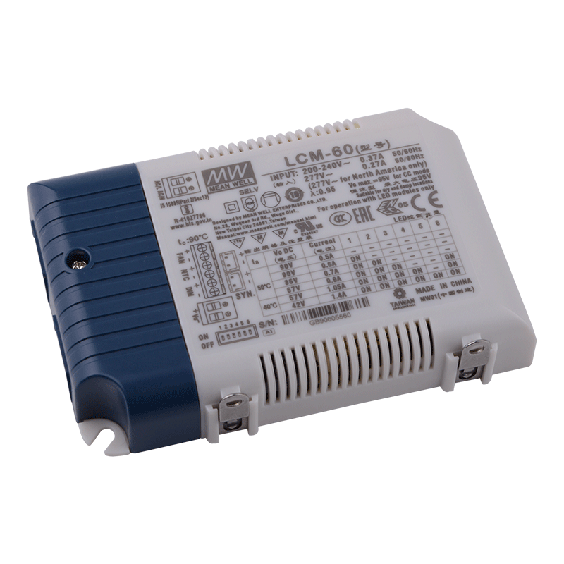 LCM-60多级输出恒流电源可调光LED室内照明60w输入电压180-295VDC