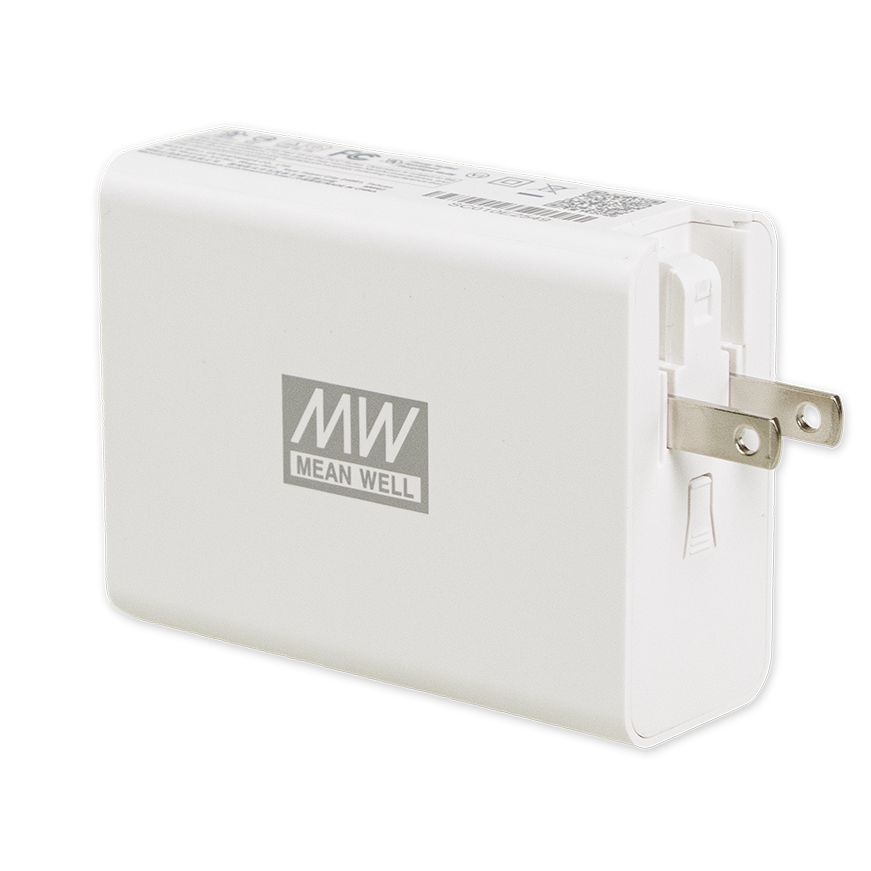 明纬NGE100U/100W4端口USB快充平板/电脑充电器全球通用GaN氮化镓