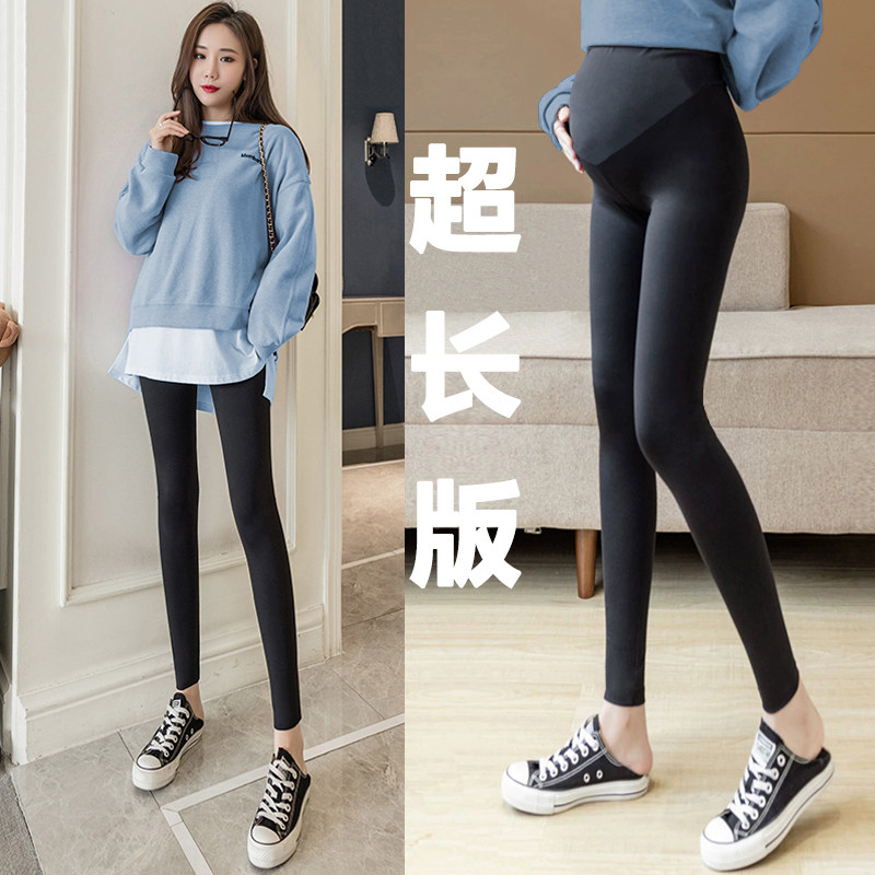 加长版孕妇鲨鱼裤夏季薄款打底裤外穿高个子春秋托腹裤大码芭比裤