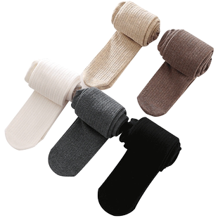 儿童加绒连裤袜冬纯季棉中厚女童保暖宝宝连袜裤踩脚磨毛秋裤胖童