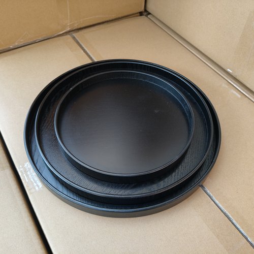 日式ins风木质圆形托盘蛋糕盘