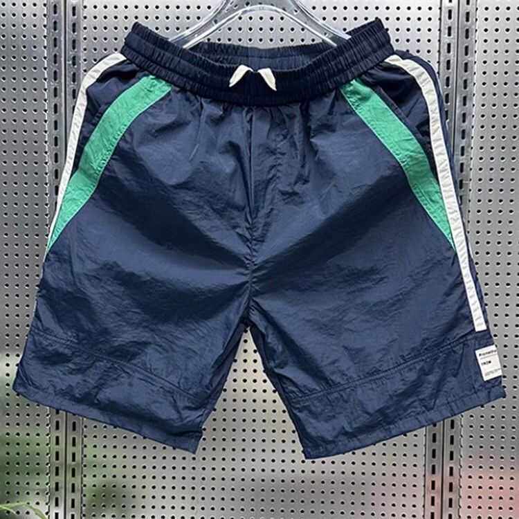 宽松撞色直筒百搭短裤运动裤子图片