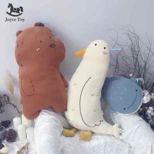 ins日本可爱长条海鸟公仔小熊玩偶懒人抱着睡觉抱枕毛绒玩具礼物