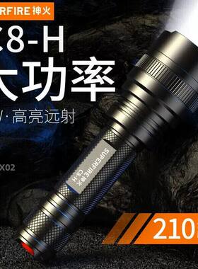 神火C8-H强光手电筒可USB充电15W大功率21700长续航户外超亮远射