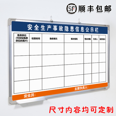 【安全生产事故隐患信息公示栏】