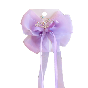 蝴蝶结头饰发夹儿童公主飘带发卡编发夹子洋气可爱女童绑发头饰夏