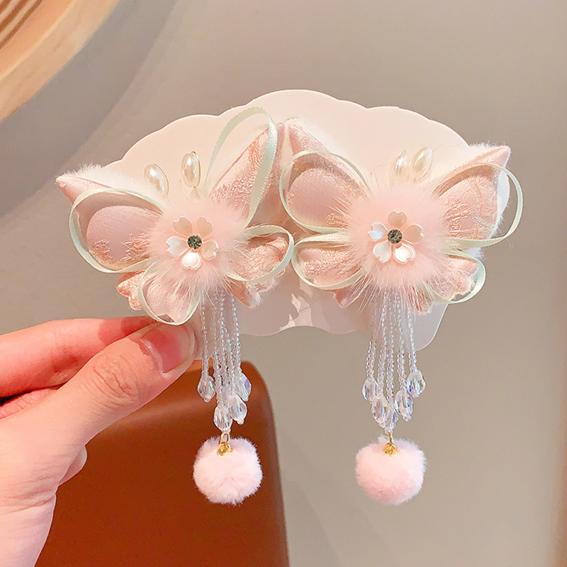 儿童新年头饰发夹女童古风过年粉色发饰中国风汉服夹子宝宝发卡女,童装/婴儿装/亲子装,发饰,淘宝优惠券,粉丝福利购,淘宝优惠卷