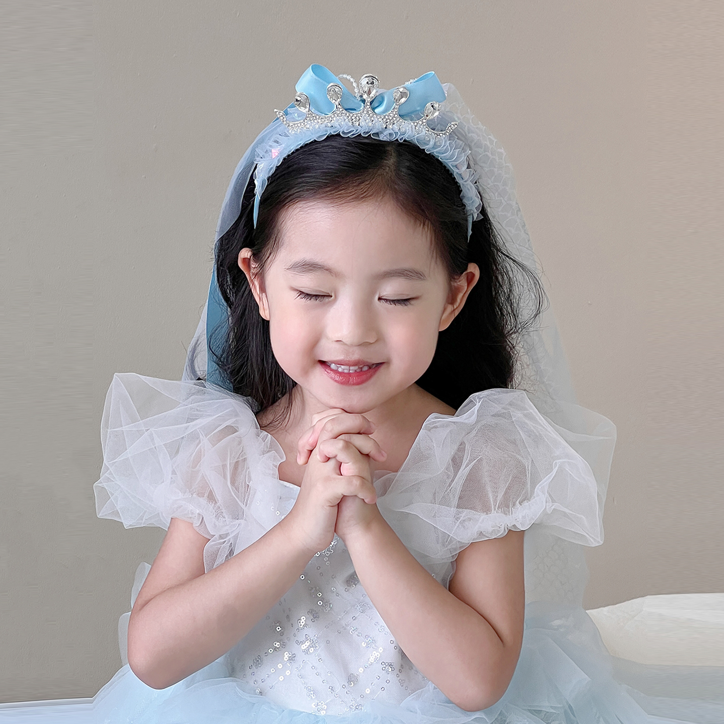 皇冠头饰公主儿童头纱发箍女童高颜值生日拍照小女孩发卡头箍发饰