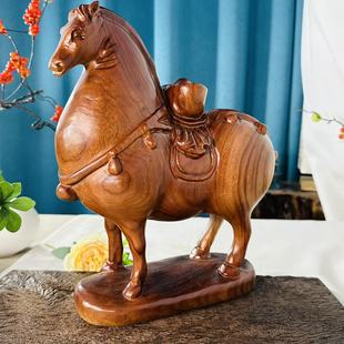香樟木 大唐马 （元宝款）摆件