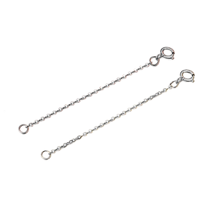 PT950铂金延长链项链加长链十字O字闪O白金DIY配件定制尾链百搭