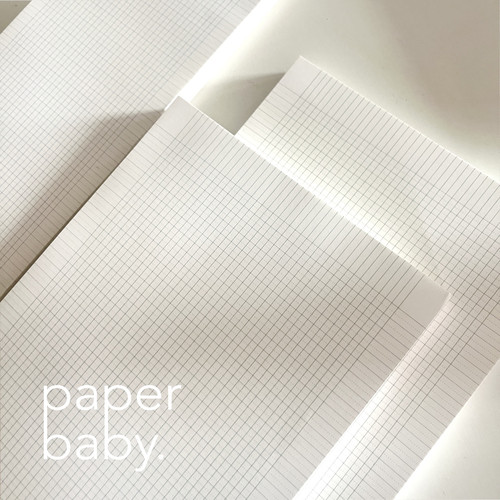 paperbaby·Feb新品复古法文格A7折页长条拍纸本 手帐素材本