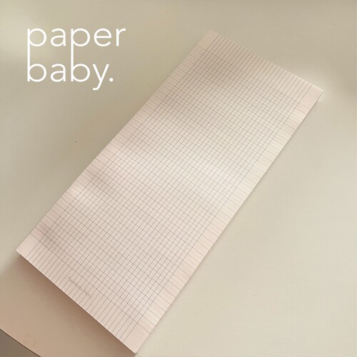 paperbaby·Feb新品复古法文格A7折页长条拍纸本 手帐素材本