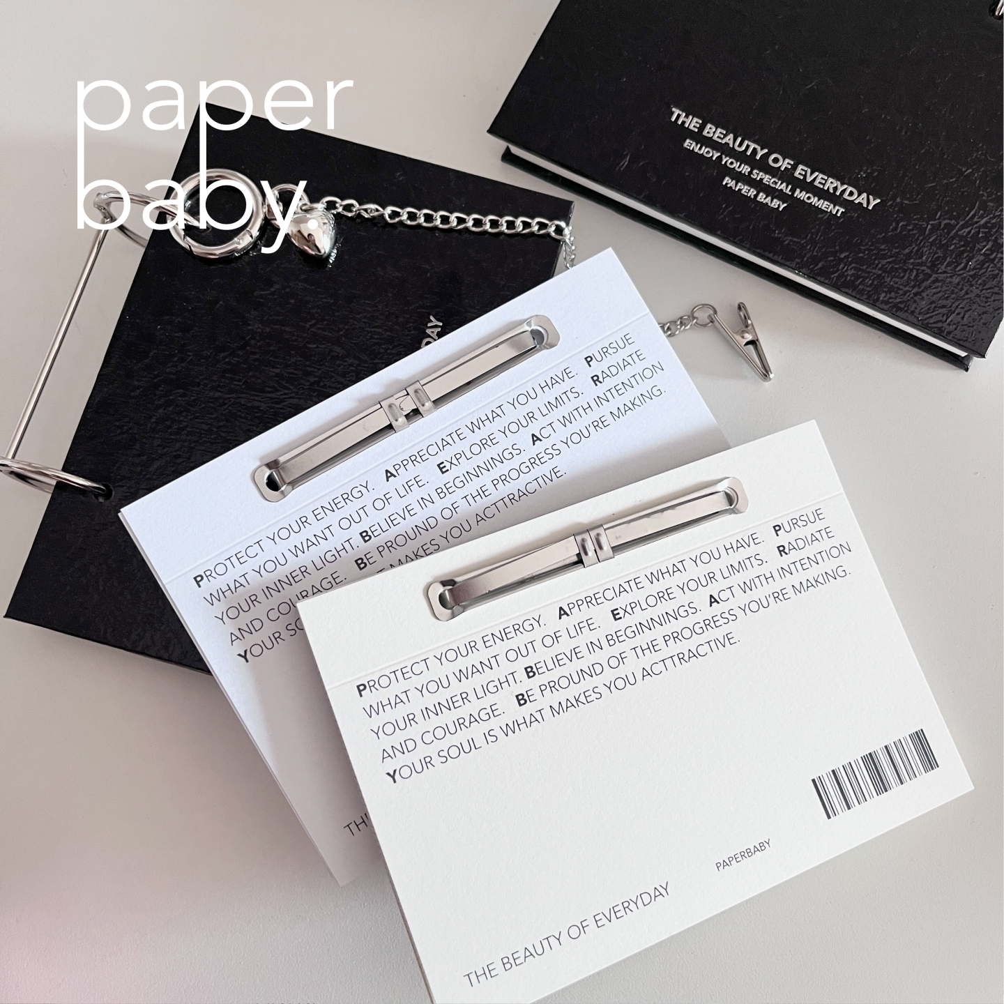 paperbaby 现货 | 极简票据风格A6两孔活页手帐本