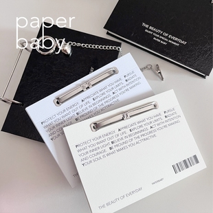 paperbaby 现货 | 极简票据风格A6两孔活页手帐本