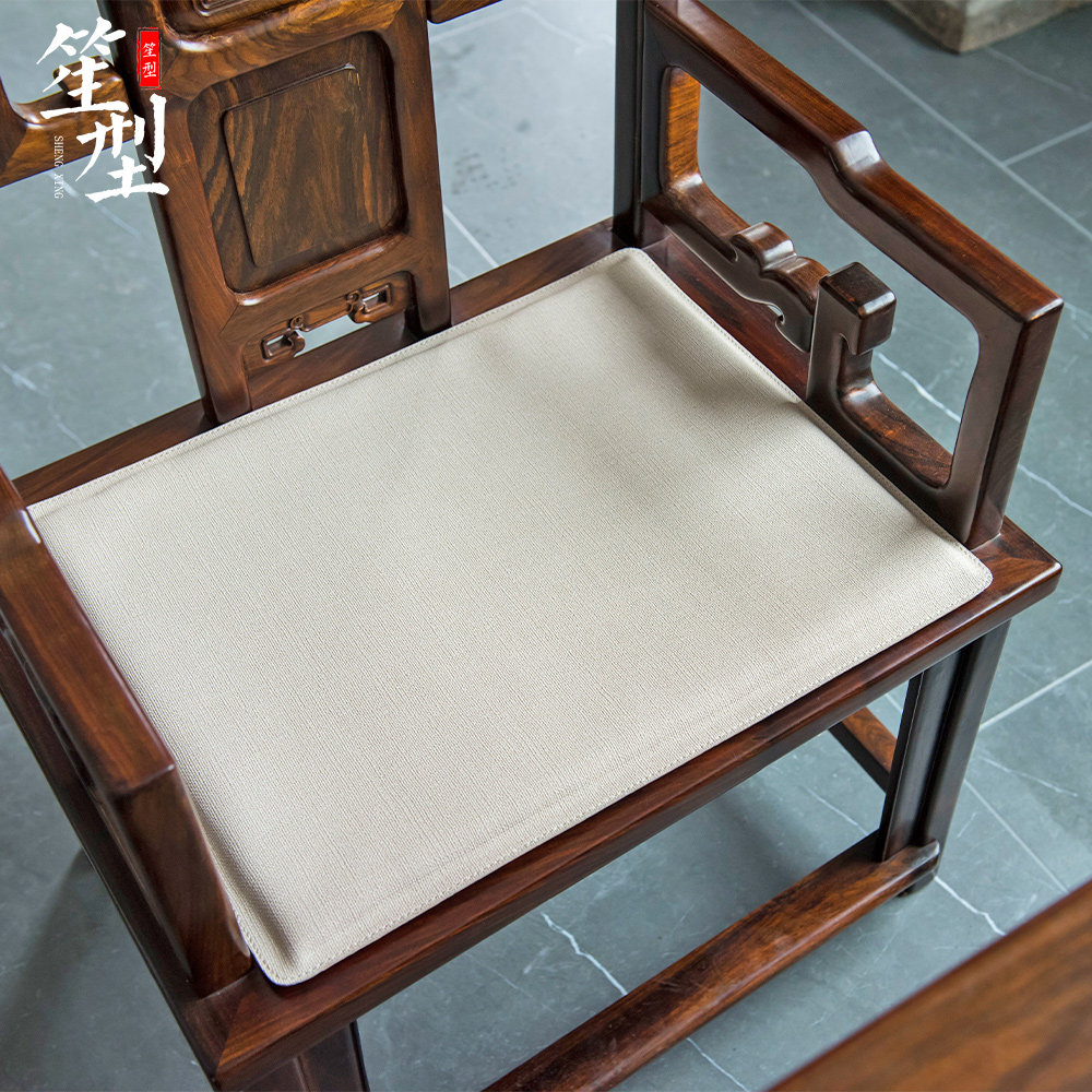 中式椅垫仿皮防水防污古典实木家用椅子垫子圈椅茶椅餐椅座垫定做