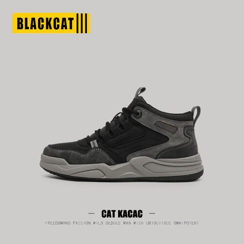 美国BLACKCAT工装男鞋春季2026新款复古高帮鞋高级感男士休闲板鞋