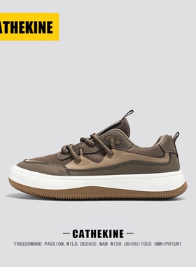 美国CAT.HELINE鞋子男鞋秋季透气高端老爹鞋男款厚底运动休闲板鞋