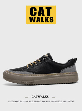 【复古潮搭】男鞋2026新款春季英伦风休闲皮鞋黑色皮面一脚蹬板鞋