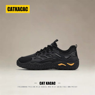 美国BLACKCAT男士高端透气网面鞋2026夏季新款轻奢一脚蹬运动男鞋