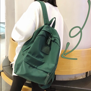 冠军书包女初中生中学生小学生绿色背包女双肩包女2023新款大容量