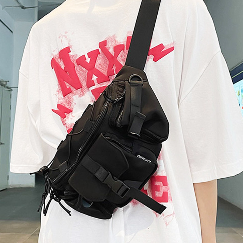 青少年斜挎包男款胸包男士单肩包骑行包男童男孩出游小挎包腰包女