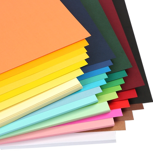 16k彩色卡纸厚手工学生幼儿园超大张学生画画大张白色黑色200g硬卡纸彩纸10张装红色儿童手工小卡纸绘画16开