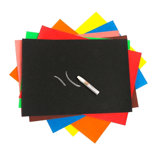 绘画彩砂纸8ka4砂画纸幼儿园创意美术儿童画画黑色16k八开手工沙画彩色油画棒蜡笔涂鸦专用纸沙画彩纸4k刮沙