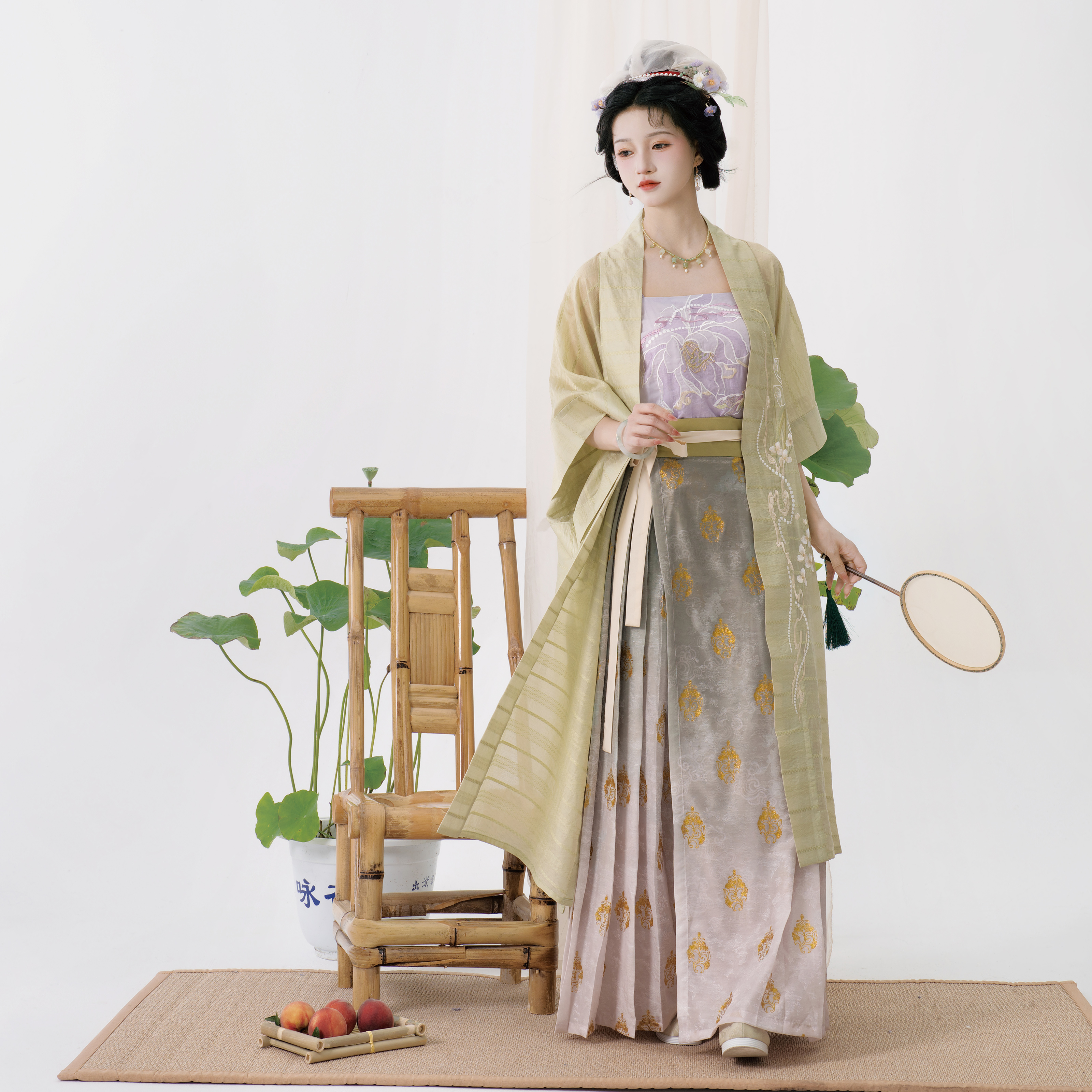 宋制背心百迭裙绣花传统春夏汉服