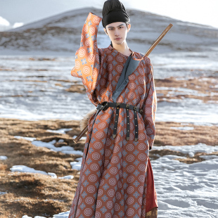 花朝记｜塞下曲｜春秋冬传统汉服男装 ｜定织提花｜唐复原风圆领袍