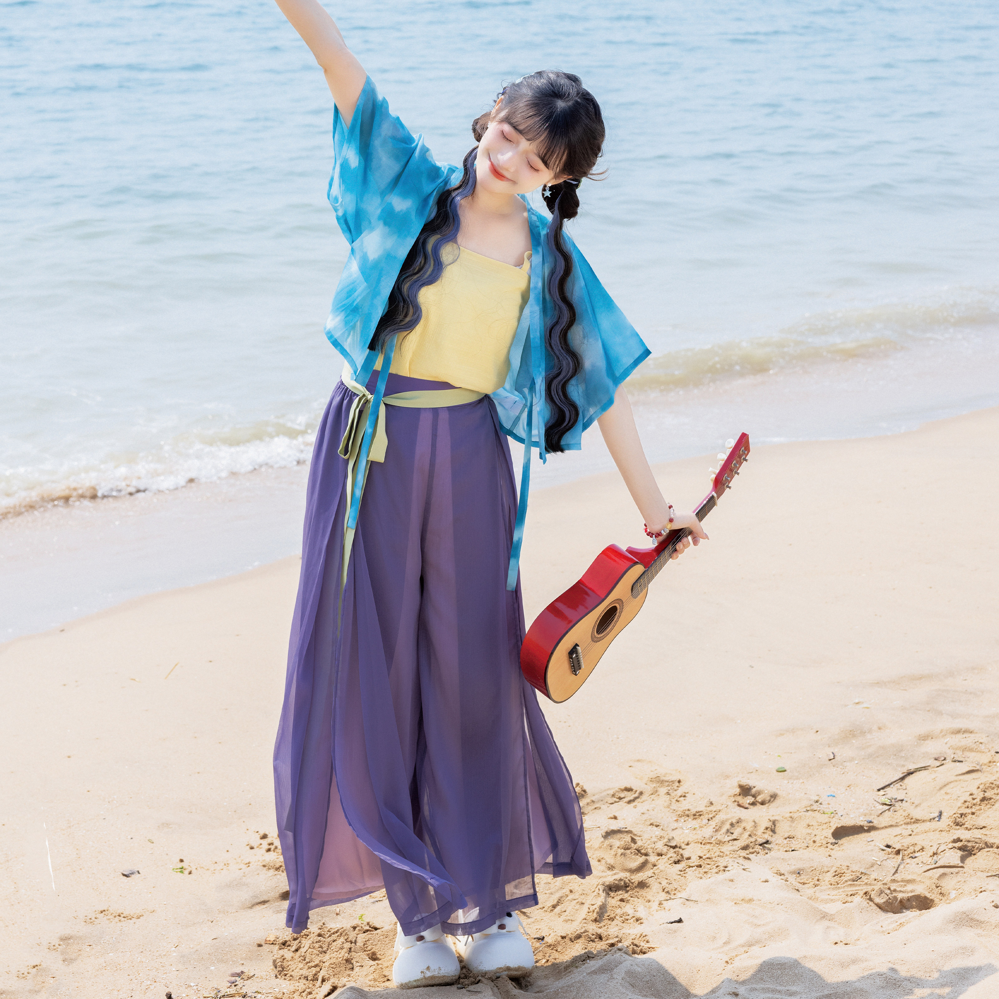 花朝记唐背子宋裤日常夏通勤汉服