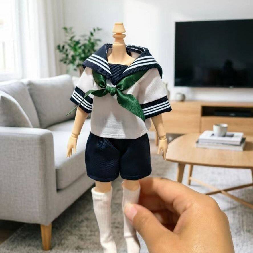 azone6分娃衣ob2224小布水手服男款学院校服套装liccabjd丽佳制服图片