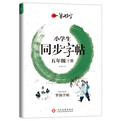 小学生练字帖同步五年级下册 语文楷书练字本笔画笔顺同步练习册钢笔儿童描红硬笔书法每日一练专用写字帖一笔好字 罗扬字帖