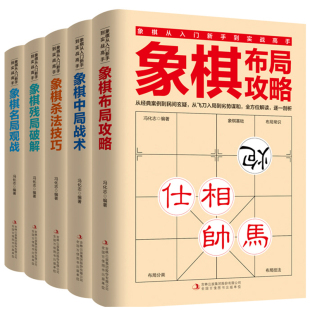 布局攻略 象棋从入门新手到实战高手 名局观战 杀法技巧 全5册 中局战术 残局破解 套装