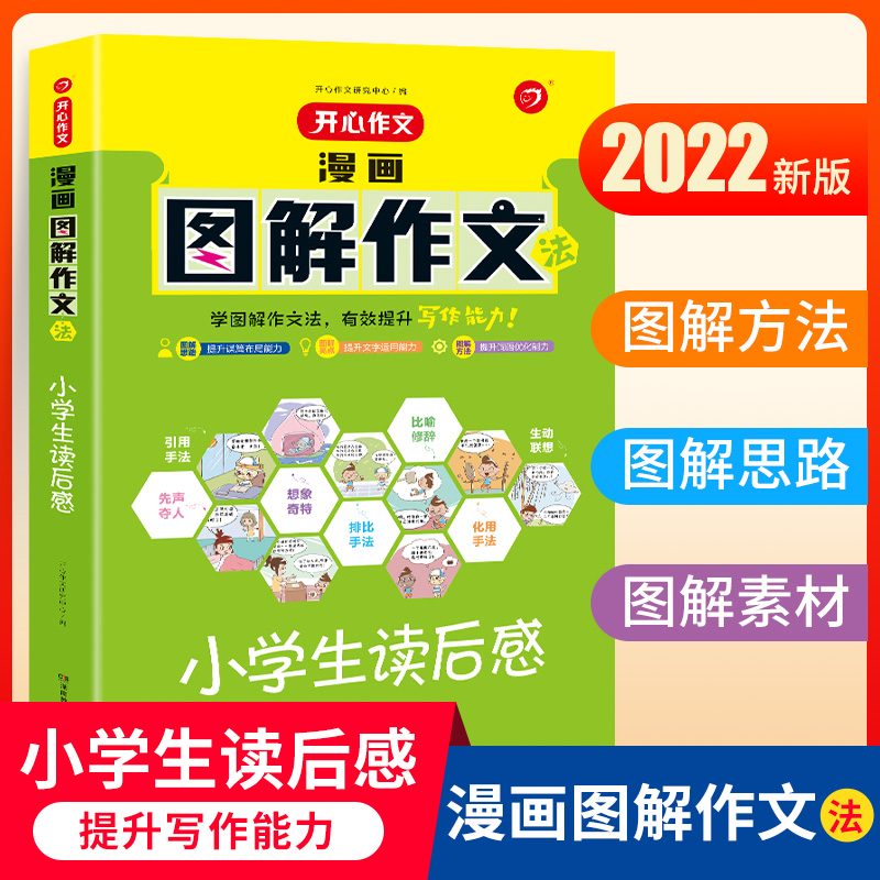 小学三四五六年级作文素材书 获奖满分分类好词句好开头结尾 漫画文字