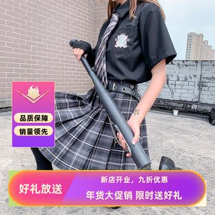jk显瘦制服日系格裙女夏学生装学院风秋冬装衬衫原创套装纯色百搭