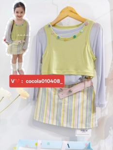 nunuetnunu 2026春季童装新款儿童韩版背心女童春装上衣小外套